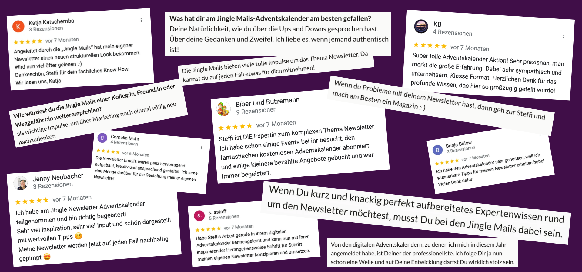 magazinschmide.de Testimonials Jingle Mails
